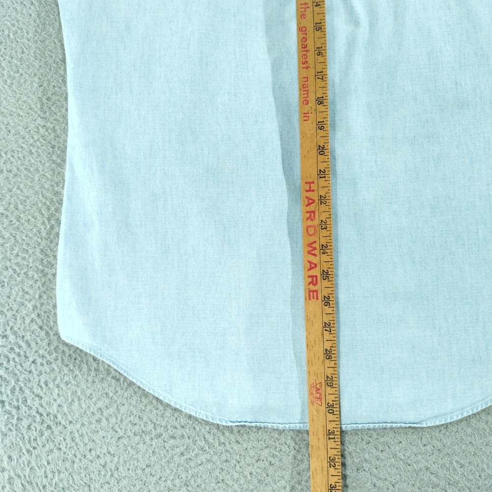 Ralph Lauren Shirt Men Large Light Blue Denim Custom Fit Button Down Long Sleeve - Picture 13 of 16